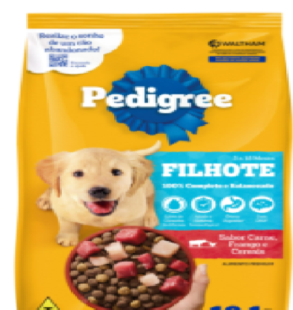 Ração Pedigree Carne Frango e Cereais Cães Filhotes 10.1 kg